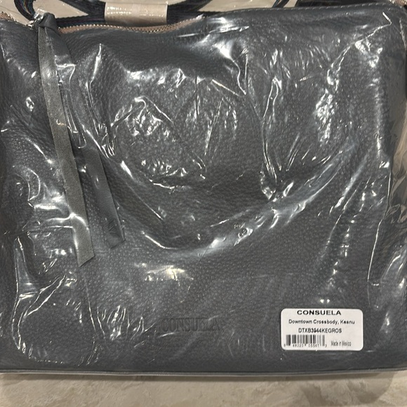 Consuela Keanu gray leather Downtown Crossbody - Picture 6 of 11